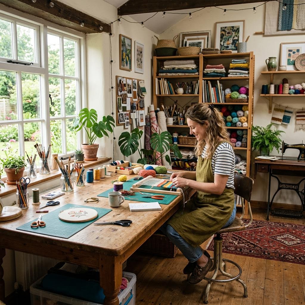 Creative craft studio workspace