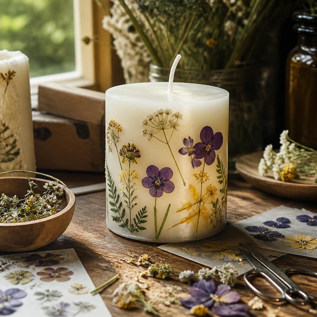 How to Make Pressed Flower Candles Without Losing the Petals