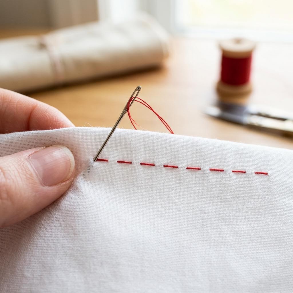 Step 2: The Running Stitch and Backstitch