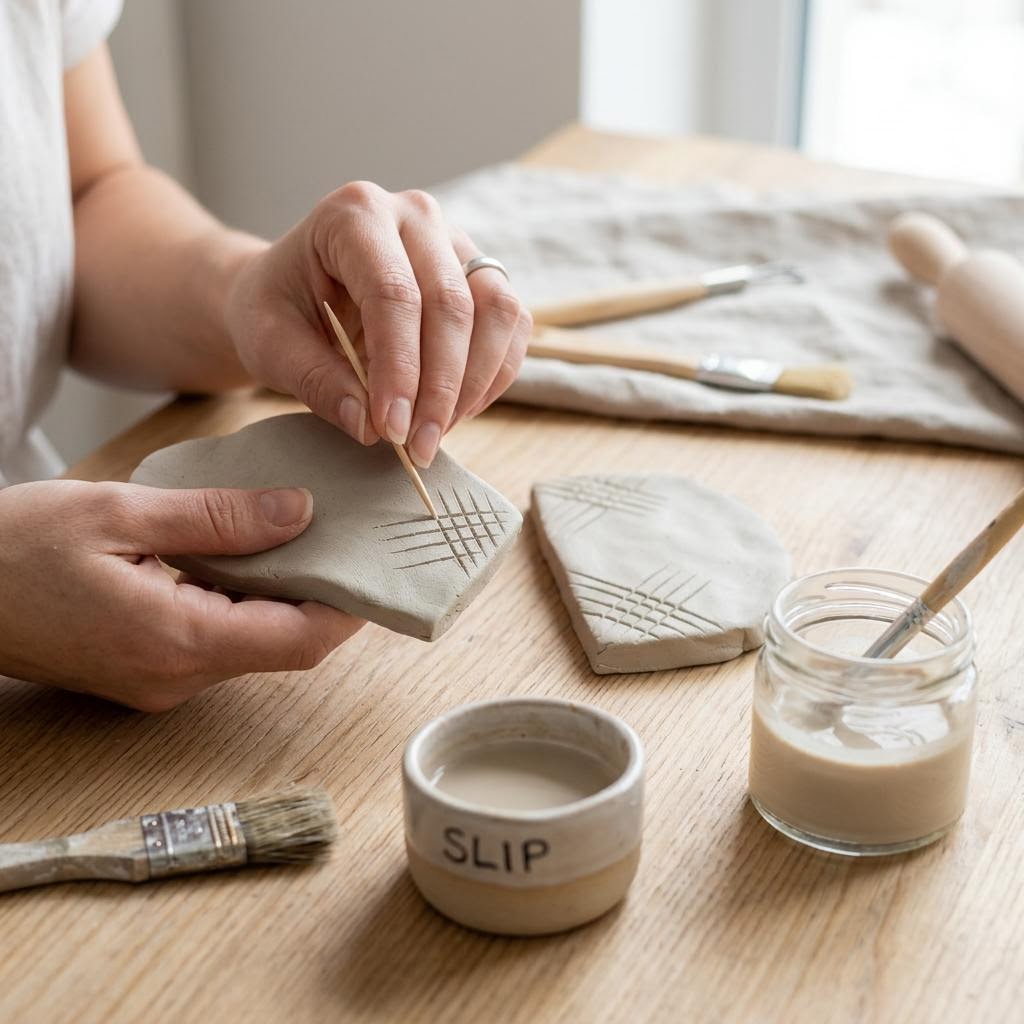 Step 2: Joining Pieces (Score and Slip)