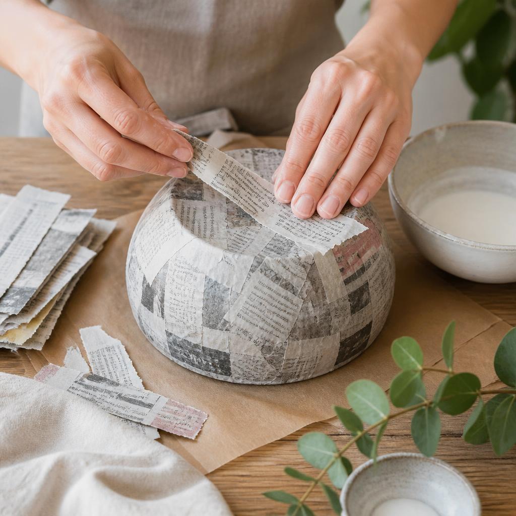 Step 2: Tear and paste the paper.
