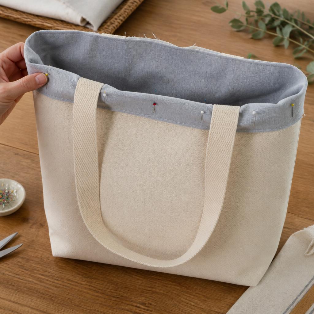 Step 3: Add handles and lining.